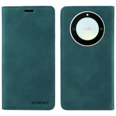 BETOPNICE 003 Na Honor X9a 5G / X40 5G / Magic5 Lite 5G Pokrowiec z portfelikiem z kieszenią na kartę RFID z korka - Zielony
