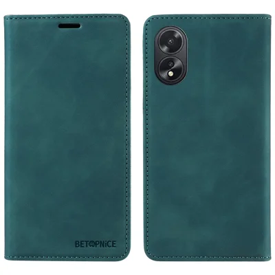 BETOPNICE 003 For Oppo A38 4G / A18 4G Case Leather Stand Wallet Anti-drop Phone Cover - Green