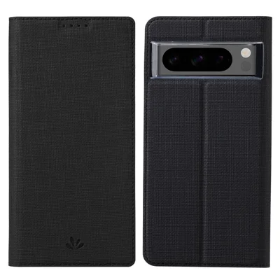 VILI DMX Series For Google Pixel 8 Pro Case Card Holder Leather Phone Stand Cover - Black