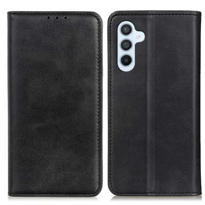 For Samsung Galaxy A15 4G Case Split Leather Anti-drop Wallet Stand Phone Cover - Black