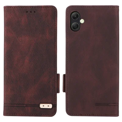 For Samsung Galaxy A05 4G Case PU Leather Stand Mobile Phone Wallet Cover - Coffee