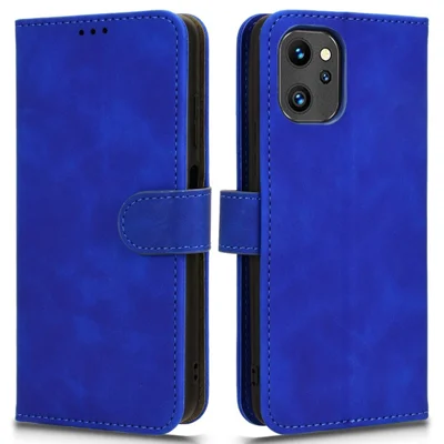 For Umidigi F3 4G / F3 5G Case PU Leather Magnetic Closure Wallet Phone Cover - Blue