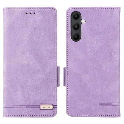 For Samsung Galaxy A05s 4G Case Hardware Decor PU Leather Phone Cover - Purple