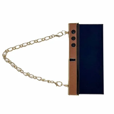 For Honor V Purse Case Hand Chain Bracelet PC+PU Phone Cover - Brown