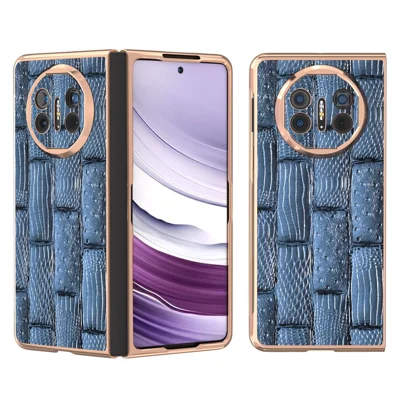 For Huawei Mate X5 Case Mahjong Texture Electroplated Phone Cover - Blue