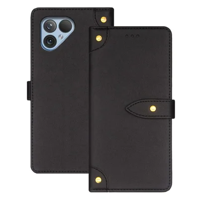 IDEWEI For Fairphone 5 Case PU Leather Card Holder Phone Cover - Black