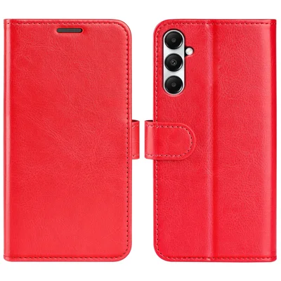 For Samsung Galaxy A05s 4G Case Stand Wallet Anti-fall PU Leather Phone Cover - Red