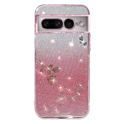 KADEM For Google Pixel 7 Pro 5G Case Soft TPU Scratch Resistant Gradient Phone Cover - Rose Gold