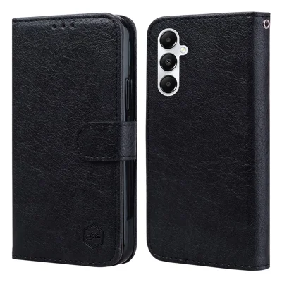 For Samsung Galaxy A05s 4G Slim-Fit Phone Case PU Leather Wallet Cell Phone Stand Cover - Black