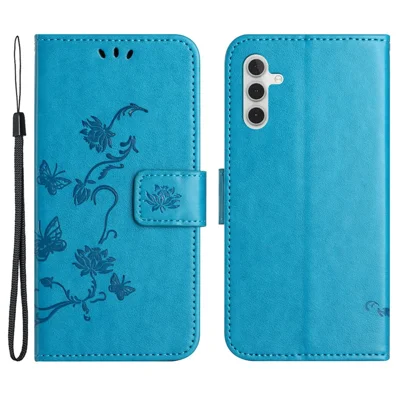 Voor Samsung Galaxy S25 / S24 Hoesje Met Motief Kunstleer Stootvaste Telefoonhoes - Blauw