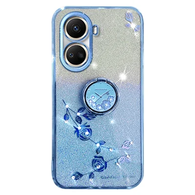 KADEM For Huawei nova 10 SE 4G Case Gradient TPU Kickstand Phone Protective Cover - Blue