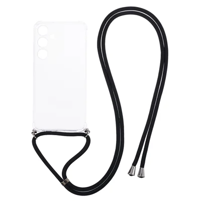 Per Samsung Galaxy S24+ Case Trasparente Custodia Telefonica in TPU con Cordino