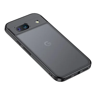 For Google Pixel 8a Case Hybrid Shockproof PC+TPU Phone Cover - Matte Black