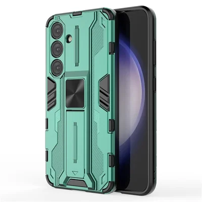 For Samsung Galaxy S24 Case Kickstand Rugged Protective Phone Cover - Green