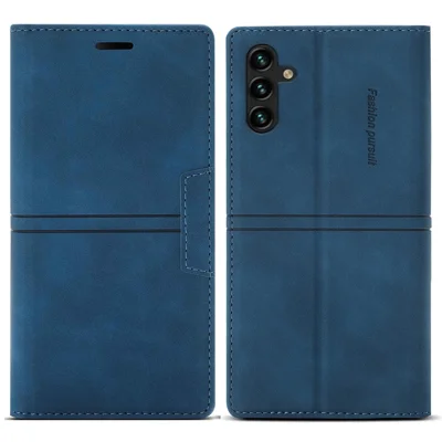 For Samsung Galaxy A05s 4G Case PU Leather Cover with Wallet Stand - Blue