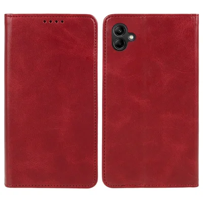 For Samsung Galaxy A05 4G Case Magnetic Auto Closing Phone Leather Cover - Red