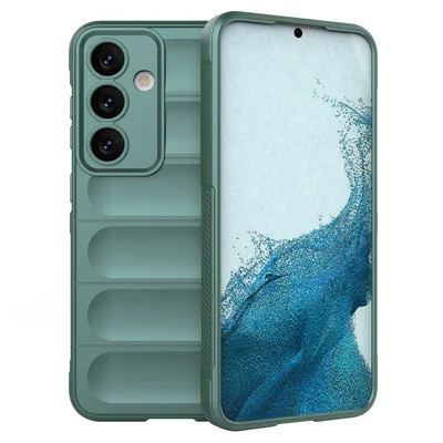 For Samsung Galaxy S24 Case Rugged Soft TPU Mobile Phone Cover - Green