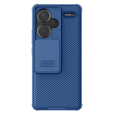 NILLKIN CamShield Pro Series For Xiaomi Redmi Note 13 Pro+ 5G Case PC+TPU Smart Phone Cover + Slide Camera Lid - Blue