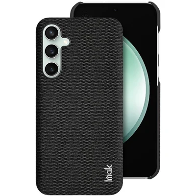 IMAK Ruiyi-Serie für Samsung Galaxy S23 FE Case Cloth Texture Leather Coated PC Cover - Schwarz