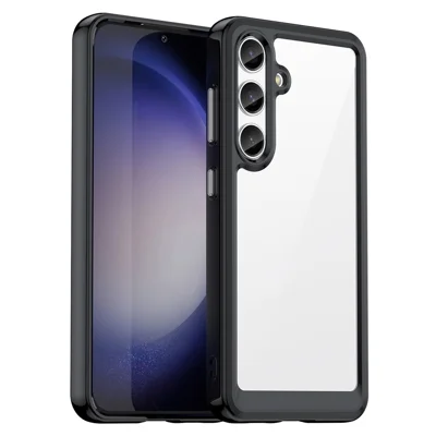 For Samsung Galaxy S24 Case TPU + Acrylic Anti-scratch Phone Back Shell - Black