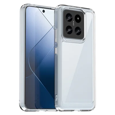 Pour le boîtier Xiaomi 14 Anti-drop Shockproof TPU+Acrylique Protecteur de téléphone portable - Transparent