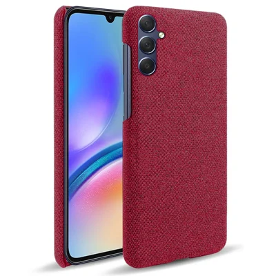 Shockproof Cover for Samsung Galaxy A05s 4G Case Cloth+PC Cell Phone Shell - Red