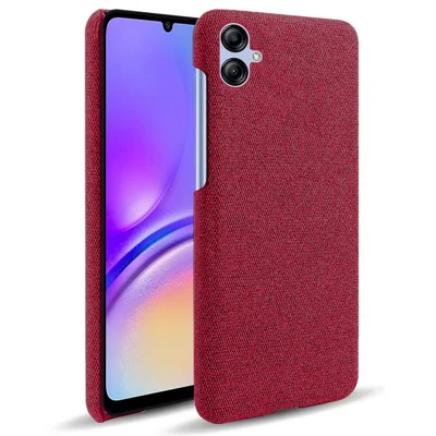 Smartphone Cover for Samsung Galaxy A05 4G Case Dustproof Cloth+PC Phone Shell - Red