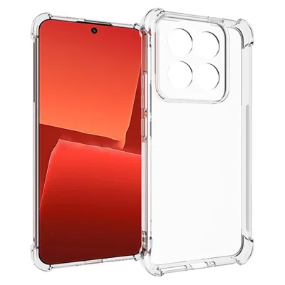 Voor Xiaomi 14 Pro Hoesje Antislip Transparant Mobiele Telefoonhoes TPU Telefooncover