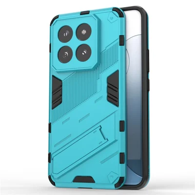 Чехол для Xiaomi 14 Pro с защитой от ударов и подставкой - Голубой