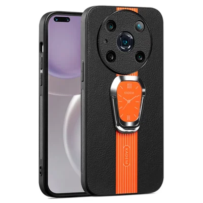 Custodia Honor Magic 4 Pro con patta in finto cuoio Viola