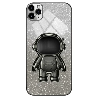 For iPhone 11 Pro Case Anti-Scratch Kickstand PC+TPU Cell Phone Cover - Black