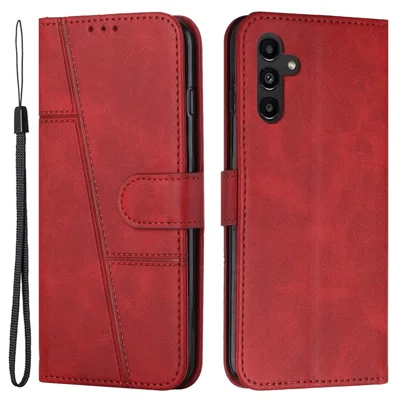 For Samsung Galaxy A05s 4G Case PU Leather Protective Phone Cover - Red