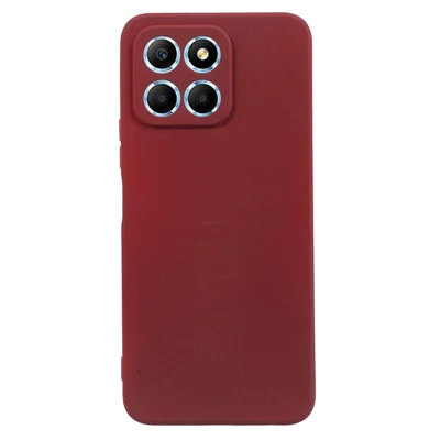 For Honor X8 5G Case Anti-fingerprint Double-Sided Matte TPU Phone Back Cover - Wine Red