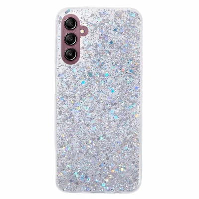 For Samsung Galaxy A14 5G / A14 4G TPU Case Bling Glitter Sequins Phone Cover - Silver