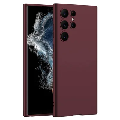 GKK For Samsung Galaxy S24 Ultra PC Case Ultra Thin Protective Phone Cover - Wine Red