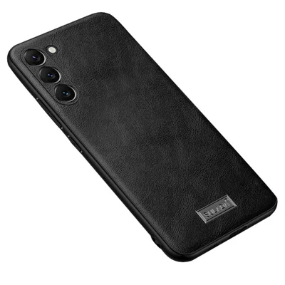SULADA Für Samsung Galaxy S24 Handyhülle PU-Leder+TPU+PC Rückseite - Schwarz