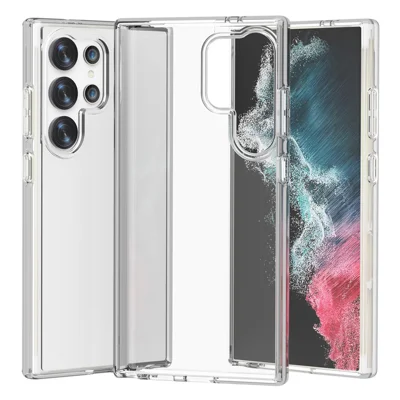 For Samsung Galaxy S24 Ultra Clear Case PC+TPU Anti-scratch Phone Cover - Transparent