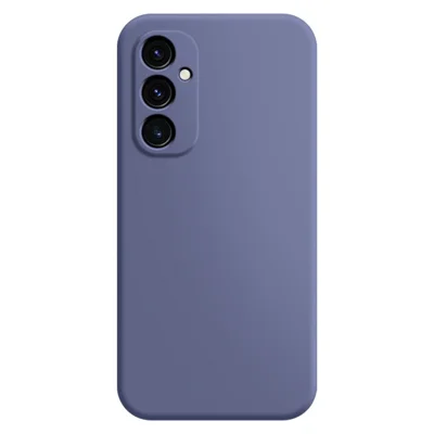 Rubberized Phone Case for Samsung Galaxy A25 5G (Global) (161.0 x 76.5 x 8.3mm) Case Straight Edge TPU Phone Cover - Grey Blue