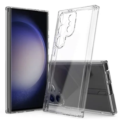 Transparante Samsung Galaxy S24 Ultra hoesje van acryl+TPU, beschermmantel voor telefoon