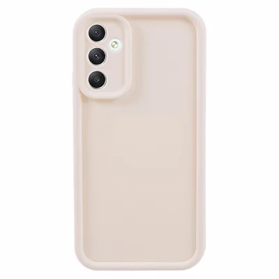 For Samsung Galaxy A34 5G Cell Phone Cases Soft TPU Precise Cutout Protective Cover - Beige
