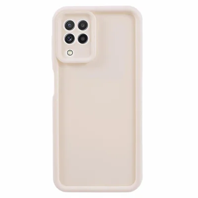 For Samsung Galaxy A22 4G (EU Version) TPU Case Anti-drop Matte Phone Cover - Beige