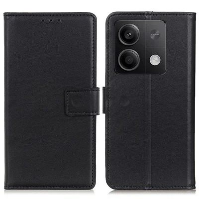 For Xiaomi Redmi Note 13 5G / 13 5G (China) Case Anti-Scratch PU Leather Drop-Proof Cell Phone Cover Wallet - Black