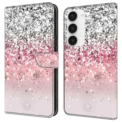 Cover per Samsung Galaxy S24+ Antiurto in Pelle PU con Motivo 3D Portafoglio per Telefono - Gradiente