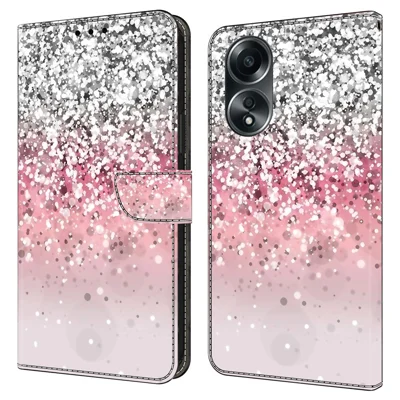 For Oppo A58 4G Flip Phone Case 3D Pattern Printed PU Leather Shockproof Cover - Gradient