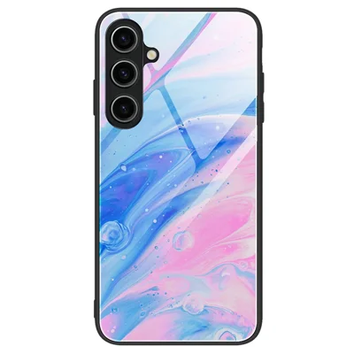 Для Samsung Galaxy A35 5G Мраморный узор Чехол Закалённое стекло + ПК + TPU Чехол для телефона - DL05