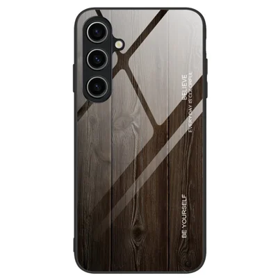 For Samsung Galaxy A15 4G Tempered Glass Cover TPU Frame Shockproof Phone Case - Black
