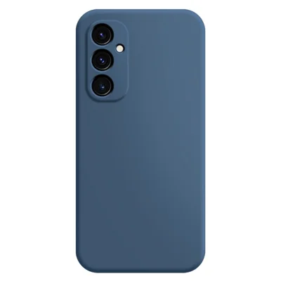 For Samsung Galaxy A15 5G lige kant hylse fleksibel TPU gummi dæksel - mørkeblå