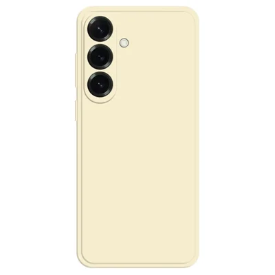 Per Samsung Galaxy A15 4G Straight Edge Case Soft Fiber Lining TPU Phone Cover - Beige