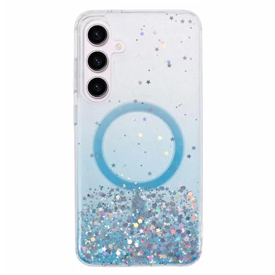 JTW Series For Samsung Galaxy S24 TPU+Acrylic Case Drop-proof Epoxy Phone Cover Magnetic Case - Blue