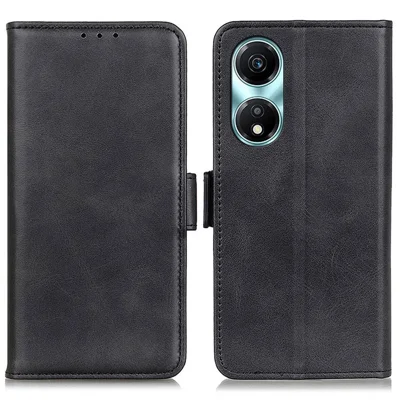 For Honor X5 Plus Wallet Phone Case Magnetic Clasp PU Leather Cover - Black